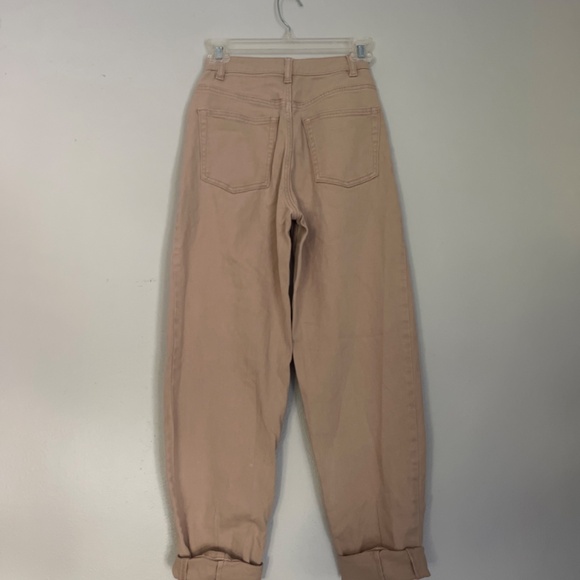 Tan H&M Mom/Loose Fit Khakis - Picture 2 of 4
